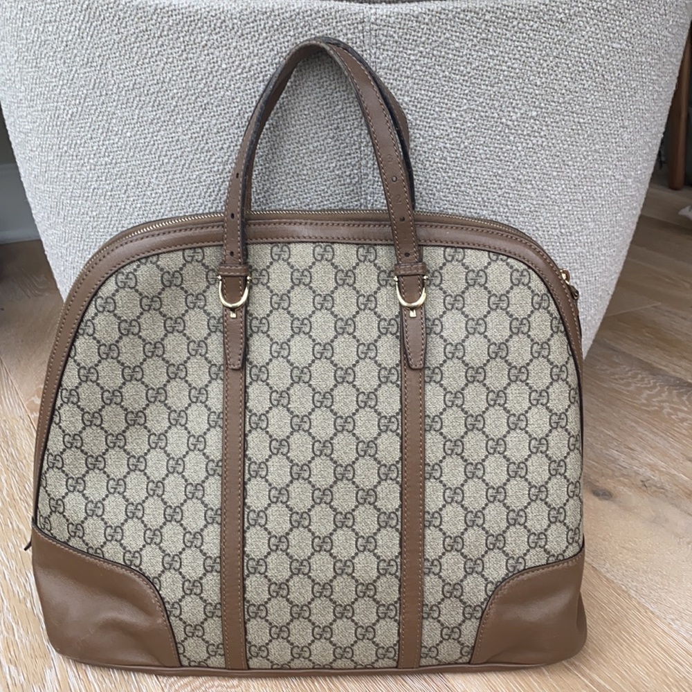 Authentic GUCCI large hand bag coated canvas - Picture 9 of 11